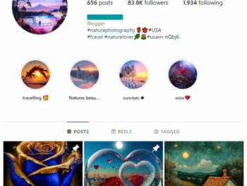 80K Nature Art Travel Instagram Account for sale
