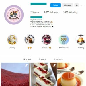8K Cakes Desserts Instagram Account for sale