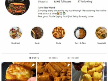 8K Cuisine Food Instagram Account for sale