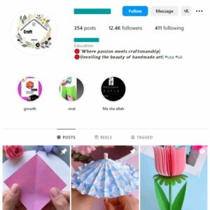12K Handicraft DIY Instagram Account for sale