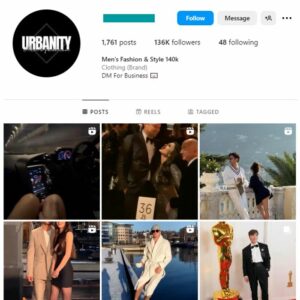 130K Fashion Outfits Men Instagram Account for sale