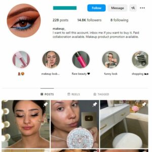 14K Girls Makeup Instagram Account for sale