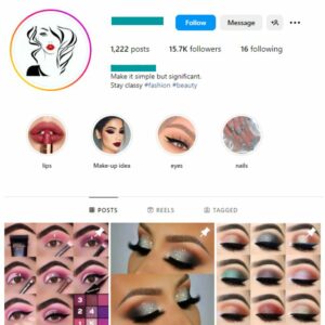 15K Makeup Eyelashes Instagram Account for sale