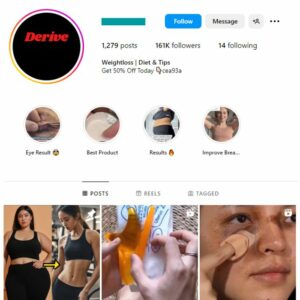 160K Skincare Fat-loss Instagram Account for sale