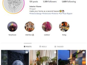 1K Beautiful Home Interior Instagram Account for sale