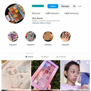 1K Beauty Makeup Instagram Account for sale