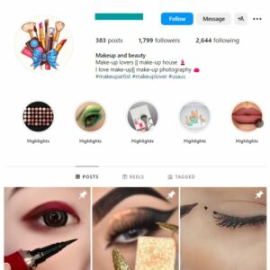 1K Eyelashes Makeup Instagram Account for sale