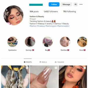 1K Girls Makeup Instagram Account for sale