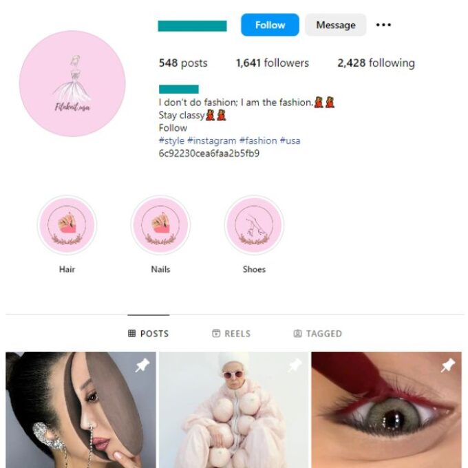 1K Makeup Reels Instagram Account for sale