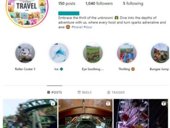 1K Rollercoaster Theme Park Instagram Account for sale