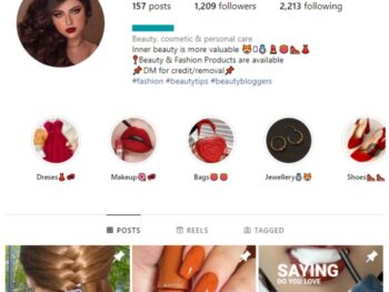 1K Women Beauty Accessories Instagram Account for sale