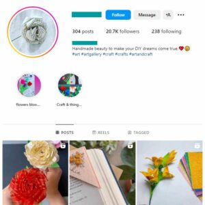 20K Flowers Paper Art Instagram Account for sale