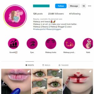 23K Makeup Eyelashes Instagram Account for sale