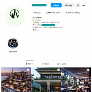 2K Luxury Mansions Instagram Account for sale