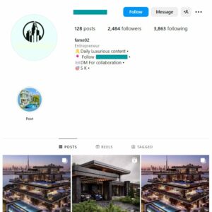 2K Millionaire Mansions Instagram Account for sale