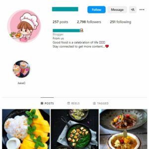 2K Restaurant Food Instagram Account for sale