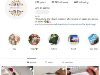 30K Canvas Paintings Instagram Account for sale