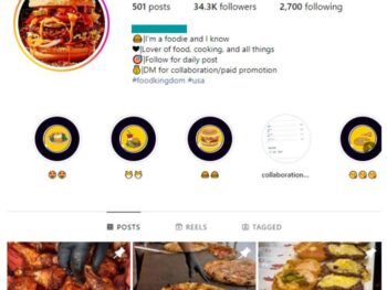 34K Pizzas Fast Food Instagram Account for sale