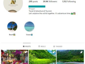39K Travel Adventure Instagram Account for sale