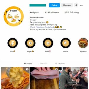 3K Fast Food Burgers Instagram Account for sale