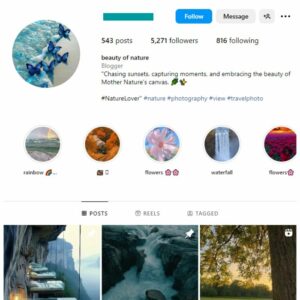 5K Travel Nature Instagram Account for sale