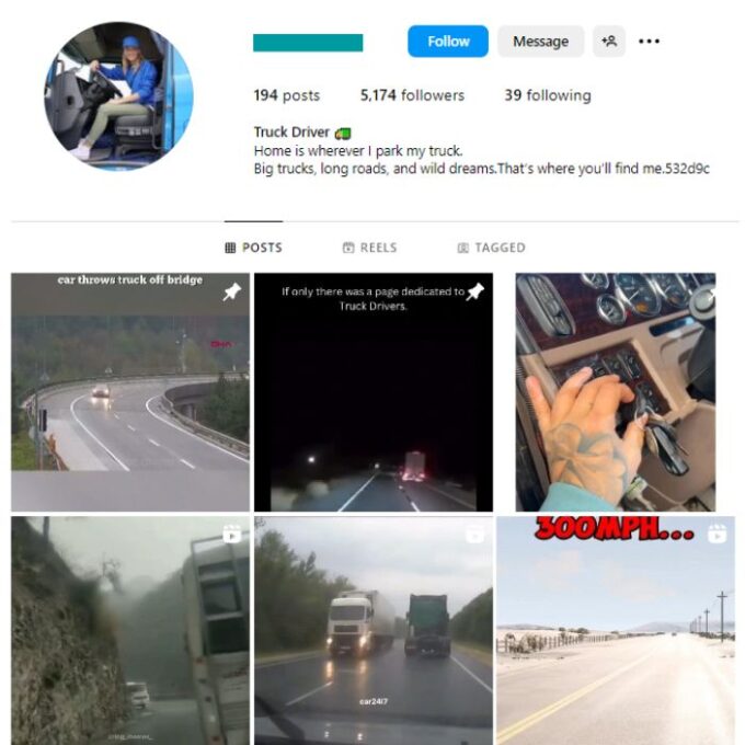5K Truck Automotive Instagram Account for sale for sale