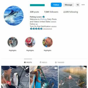 7K Fishing Adventure Instagram Account for sale