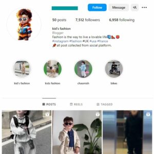 7K Kids Fashion Instagram Account for sale