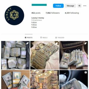 7K Luxury Money Instagram Account for sale