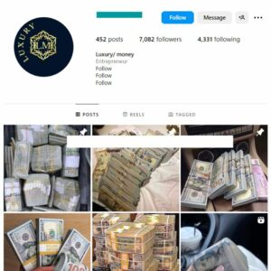7K Luxury Money Instagram Account for sale