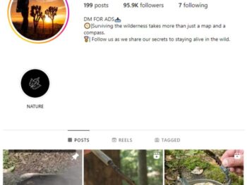95K Outdoor Camping Instagram Account for sale