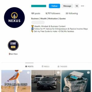 9K Entrepreneur Motivation Instagram Account for sale