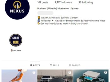 9K Entrepreneur Motivation Instagram Account for sale