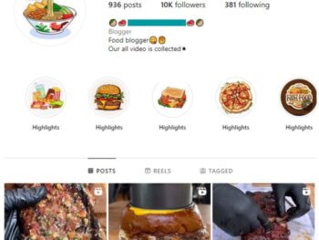 9K Food Nutrition Instagram Account for sale