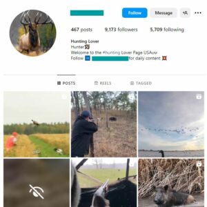 9K Wildlife Hunting Instagram Account for sale