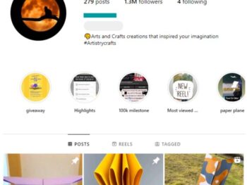 1.3M Papercraft DIY Instagram Account for sale