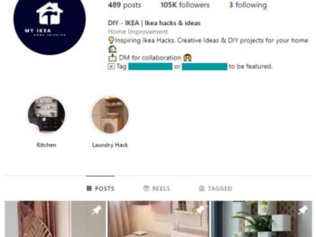 100K Home Decor Ikea Instagram Account for sale