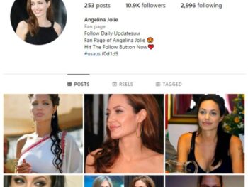 10K Angelina Jolie Fan Instagram Account for sale