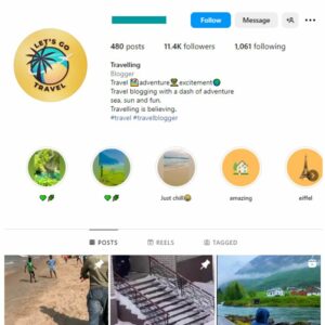 11K Explore Travel Instagram Account for sale