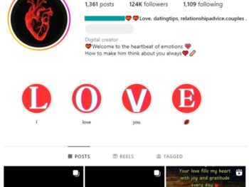 120K Love Quotes Instagram Account for sale
