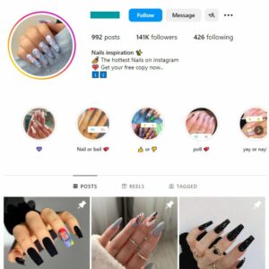 140K Nails Makeup Instagram Account for sale
