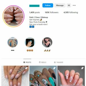 160K Nails Fashion Instagram Account for sale