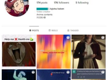 16k Anime Clips Instagram Account for sale