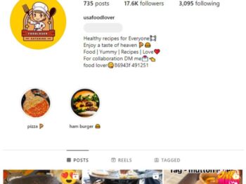 17K Restaurant Food Instagram Account for sale