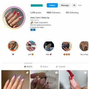 190K Beauty Nails Instagram Account for sale