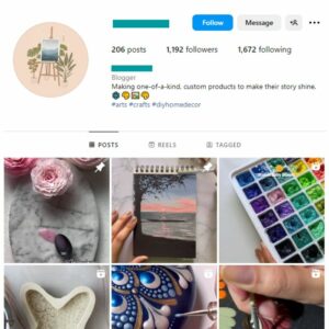 1K Art and Craft Instagram Account for sale