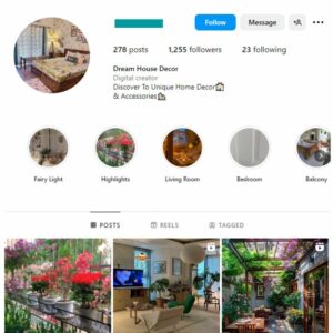 1K Beautiful Home Interior Instagram Account for sale