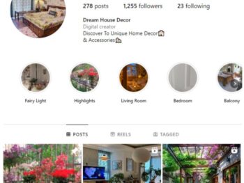 1K Beautiful Home Interior Instagram Account for sale