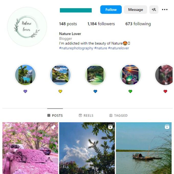 1K Beautiful Nature Instagram Account for sale