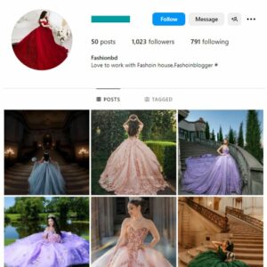 1K Bridal Women's Dresses Instagram Account for sale